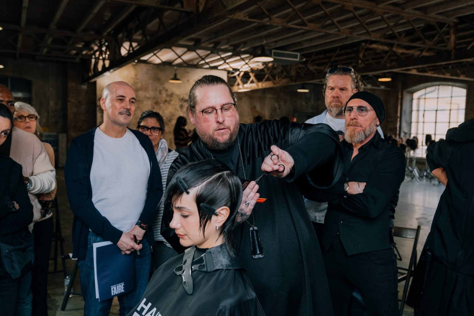 Ben Brown teaching a haircut demonstration
