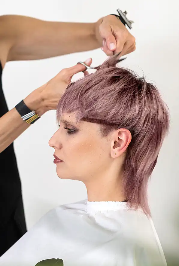 Edgy Mullet with Geometric Bangs — education gallery